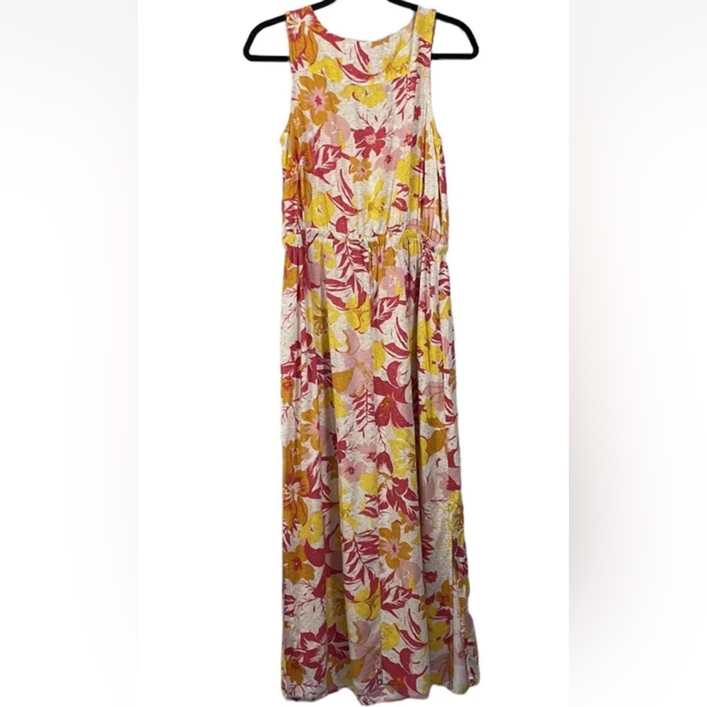 a.n.a Floral Tropical sleeveless Maxi Dress NWT Size L